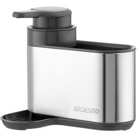 ARDESTO Органайзер для миючих засобів Ardesto, 8х12.7х16см, пластик, нержавіюча сталь, сірий