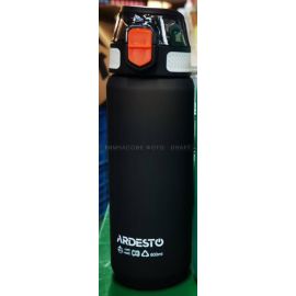 ARDESTO Пляшка для води Matte 800мл, пластик, чорний