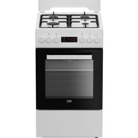 Beko Плита комбінована, 60л, 50x60см, дисплей, конвекція, чавун, білий