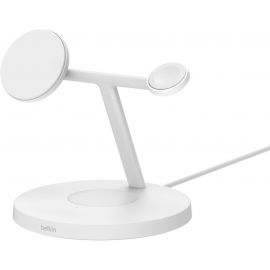 Belkin Зарядний пристрій бездротовий 3в1 Magnetic Pad Qi2 15Вт, білий