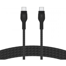 Belkin Кабель USB-С - USB-C плетений, силіконовий, з ремінцем на магніті, 1м, чорний