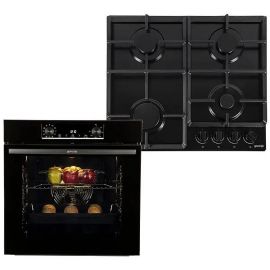 Gorenje Комплект (духовка електрична BO6735E02BK + поверхня газова G641EB), 740147, чорн