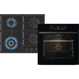 Gorenje Комплект (духовка електрична BO6735E05B + поверхня газова на склі GTW641EB), 743549, чорн