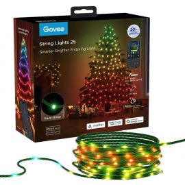 Govee Гірлянда Smart LED H80C4 Christmas String Lights 2, RGBWIC, 20м, кабель прозорий