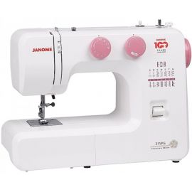 Janome Швейна машина 311PG, електромех., 60Вт, 15 шв.оп., петля напівавтомат, білий