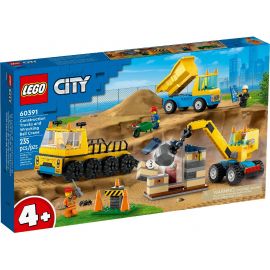 LEGO Конструктор City Будівельна вантажівка й кулястий кран-таран