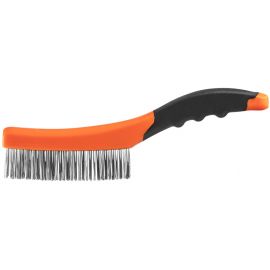 Neo Tools Щітка дротяна пряма, 4х16 рядів, прямий дріт 0.3мм, 260мм, двокомпонентне руків'я