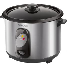 Sencor Рисоварка, 500Вт, чаша-1,5л, електр. керування , знімна кришка, нерж. сталь, сірий