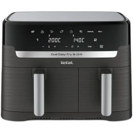 Tefal Мультипіч Dual EasyFry&Grill AirFryer, 2700Вт, чаша-5.2+3.1л, сенсорне керув., 2 чаши, гриль, пластик, чорний