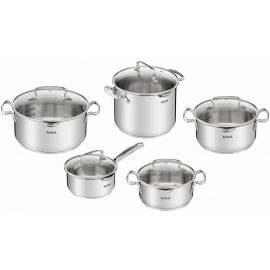 Tefal Набір посуду Duetto Plus, 10предметів, нержавіюча сталь, скло