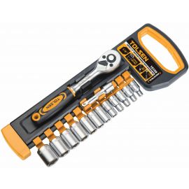 Tolsen Набір торцевих головок Профі, 1/4", 14шт, CrV