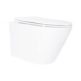Унітаз підвісний Qtap Swan безобідковий з сідінням Soft-close QT16335180W