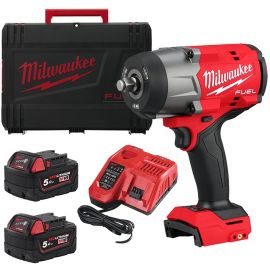 Milwaukee Гайковерт ударний акумуляторний M18 FHIW2F12-502X 18В АКБ 2х5А·год 0-2000об·хв 2034Нм 1/2" ЗП M12-18FC кейс 3.4кг