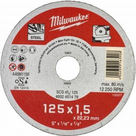 Milwaukee Диск відрізний по металу, 125х1.5х22.2мм