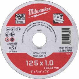 Milwaukee Диск відрізний по металу, 125х1х22.2мм