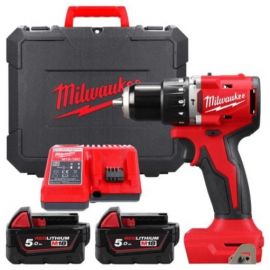 Milwaukee Шурупокрут-дриль акумуляторний M18 BLPDRC-502C 18В 2х5А·год М12-М18 60Нм 0·1700об·хв 1.5кг