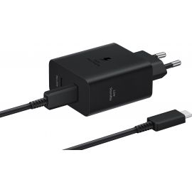 Samsung Зарядний пристрій мережевий 50Вт 2xUSB-С, кабель USB-C > USB-C, 1.8м, чорний