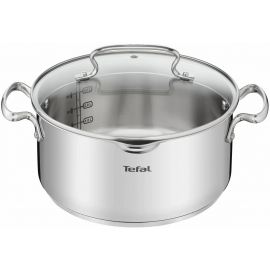 Tefal Каструля DUETTO+, 5л, з кришкою, нержавюча сталь, скло