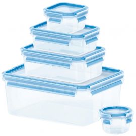 Tefal Набір контейнерів Master Seal, 5шт, пластик, прозорий, синій