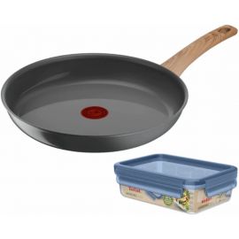 Tefal Сковорода Renew+контейнер Tefal Master Seal Eco,26см, 0.8л, алюміній, бакеліт, скло, сірий, прозорий