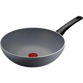 Tefal Сковорода ВОК Halo, 28см, алюміній, бакеліт, сірий