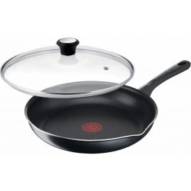 Tefal Сковорода з кришкою Day by Day, 24см, з кришкою, алюміній, бакеліт, скло, чорний
