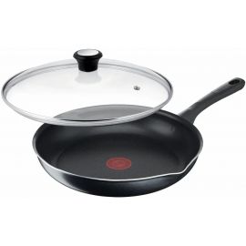 Tefal Сковорода з кришкою Day by Day, 28см, з кришкою, алюміній, бакеліт, скло, чорний
