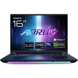 Gigabyte Ноутбук AORUS MASTER 16X 16.0 QHD OLED 240Hz, INTEL ARL HX Ultra9, 32GB, F2TB, NVD5080-16, W11, чорний