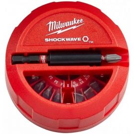 Milwaukee Біти Shockwave, набір 15шт, сталь, кейс
