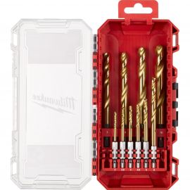 Milwaukee Набір свердел по металу RedHEX Shockwave HSS-TiN, 10шт, 3-10мм, кейс