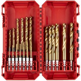Milwaukee Набір свердел по металу RedHEX Shockwave HSS-TiN, 19шт, 2-10мм, кейс