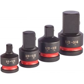 Milwaukee Перехідник, набір 4шт, 1/2"-3/4", 1/2"-3/8", 3/8"-1/2", 3/8"-1/4", для торцевих головок