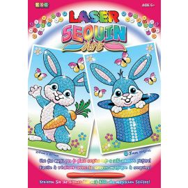 Sequin Art Набір для творчості LASER Кролики, 2 картини