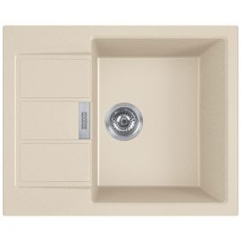 Franke Мийка кухонна Sirius 2 тектонайт, прямокут., з крилом, 620х500х200мм, чаша - 1, врізна, бежевий