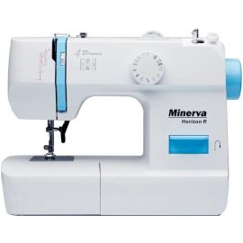 Minerva Швейна машина Horizon R, електромех., 71 Вт, 13 швейних операцій, петля напівавтомат, білий