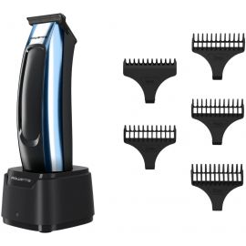 Rowenta Тример Barber Experience, для голови, бороди, мережа+акум., роторний мотор, насадок-5, нержавіюча сталь з покриттям DLC, чорно-синій