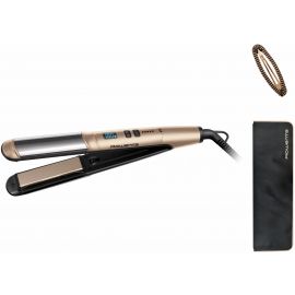 Rowenta Випрямляч Glam & Shine 2в1, темп.режимів-8, 140-210С, дисплей, кераміка, золотий