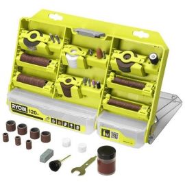 Ryobi Комплект приладдя RAR800K-120 1/8" для міні дриля гравера реноватора 120шт кейс