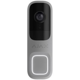 Відеодзвінок Ajax Doorbell, універсальне встановлення, 4 мп, 155° вертикальний 90° горизонтальний, іч 6м, дальнісь виявлення руху 4м, штучний інтелект, wi-fi, grey