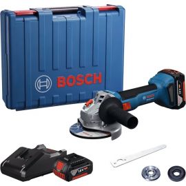Шліфмашина кутова акумуляторна Bosch GWS 18V-8 125мм 18В 2x4А·год 0-11000об·хв 1.7кг кейс ЗП  GAL 18V-40
