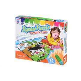 Пазл-розмальовка Same Toy Ферма 12ел.