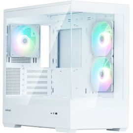 Корпус Zalman P30 White V2, без БЖ, 1xUSB3.0, 1хUSB Type-C, 3x120мм ARGB, TG Front/Side Panel, mATX, білий