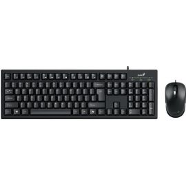 Комплект клавіатура та миша Genius KM-100SE, AI, EN/UKR, чорний