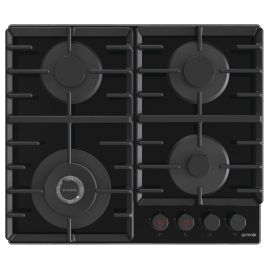 Варильна поверхня Gorenje газова на склі, 60см, чавун, чорний