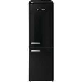 Холодильник з нижн. мороз. камерою Gorenje, 194x66x60см, 2 двері, 204(96)л, А++, Retro, NoFrost+, Внутр. Диспл, Зона св-ті, чорний