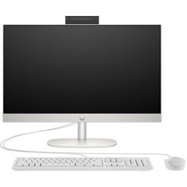 Комп'ютер персональний моноблок HP 240-G10 23.8" FHD IPS AG, Intel i3-N300, 8GB, F512GB, UMA, WiFi, кл+м, 3р, Win11P, білий