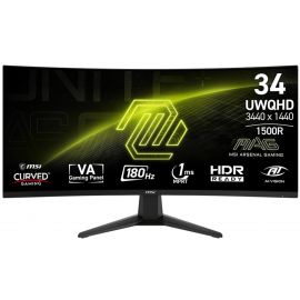 Монітор MSI 34" MAG 346CQ 2xHDMI, DP, Audio, VA, 3440x1440, 21:9, 180Hz, 1ms, sRGB 100%, CURVED, AdaptiveSync