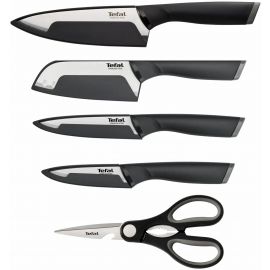 Набір ножів Tefal Comfort, 5предметів, нержавіюча сталь, пластик, чорний