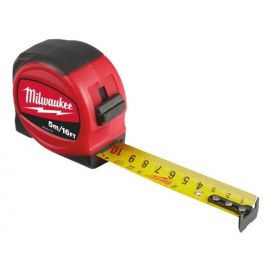 Рулетка Milwaukee Slimline S5-16/25, 5мх25мм, з фіксатором змотування, АБС-пластик