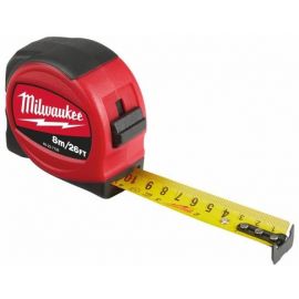 Рулетка Milwaukee Slimline S8-26/25, 8мх25мм, з фіксатором змотування, АБС-пластик